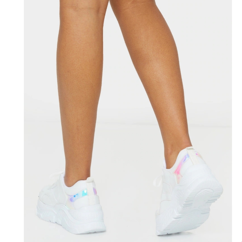 PLT White chunky holographic sneakers - Picture 8 of 9